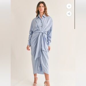 Elegant Blue Women's Dress